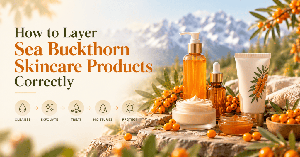 How to Layer Sea Buckthorn Skincare Products Correctly
